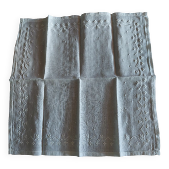 Antique handkerchief embroidered