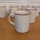 Six ceramic mugs