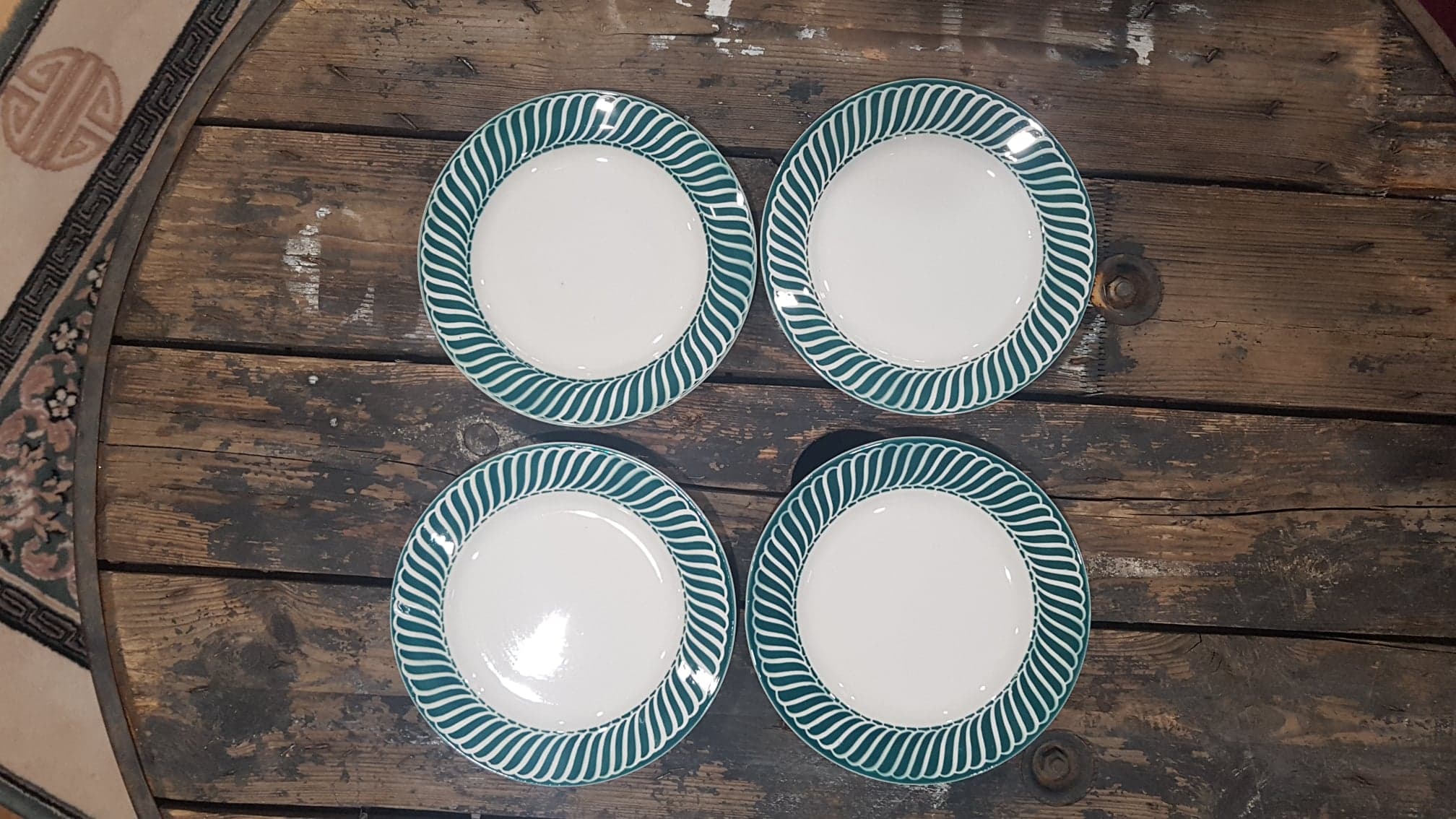 Set of 4 plates Digoin Sarreguemines model Jacquot
