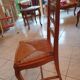 6 cherry wood chairs in Louis XV style