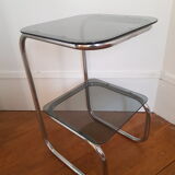 Metal console and smoked glass