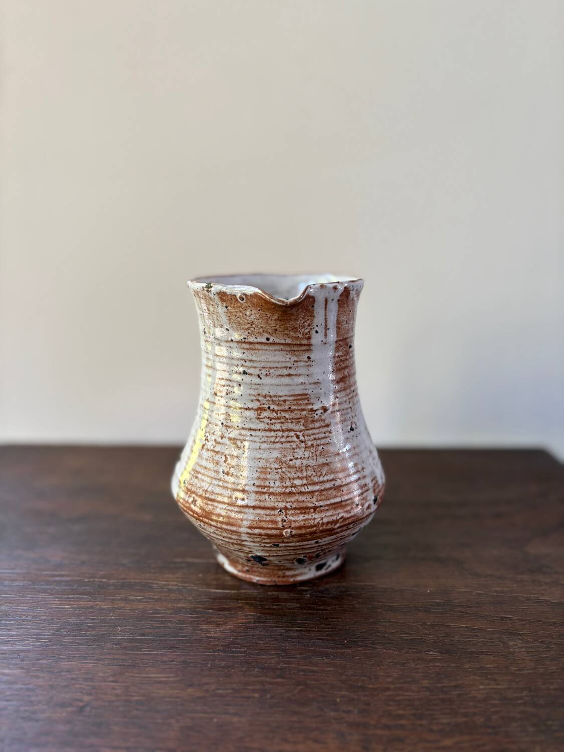 Chantal and Thierry Blanc ceramic pitcher, vintage 70s