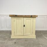 Small workbench 1900 light beige patina