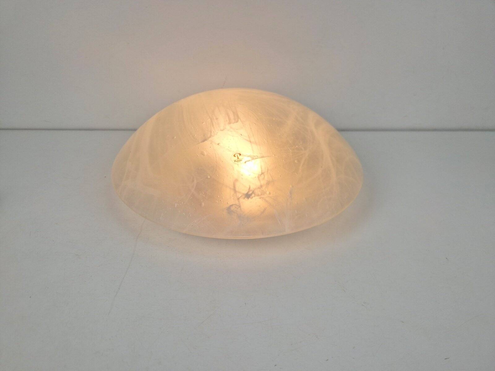 Vintage Ceiling Lamp in Frosted Glass from Peill & Putzler, 1960s