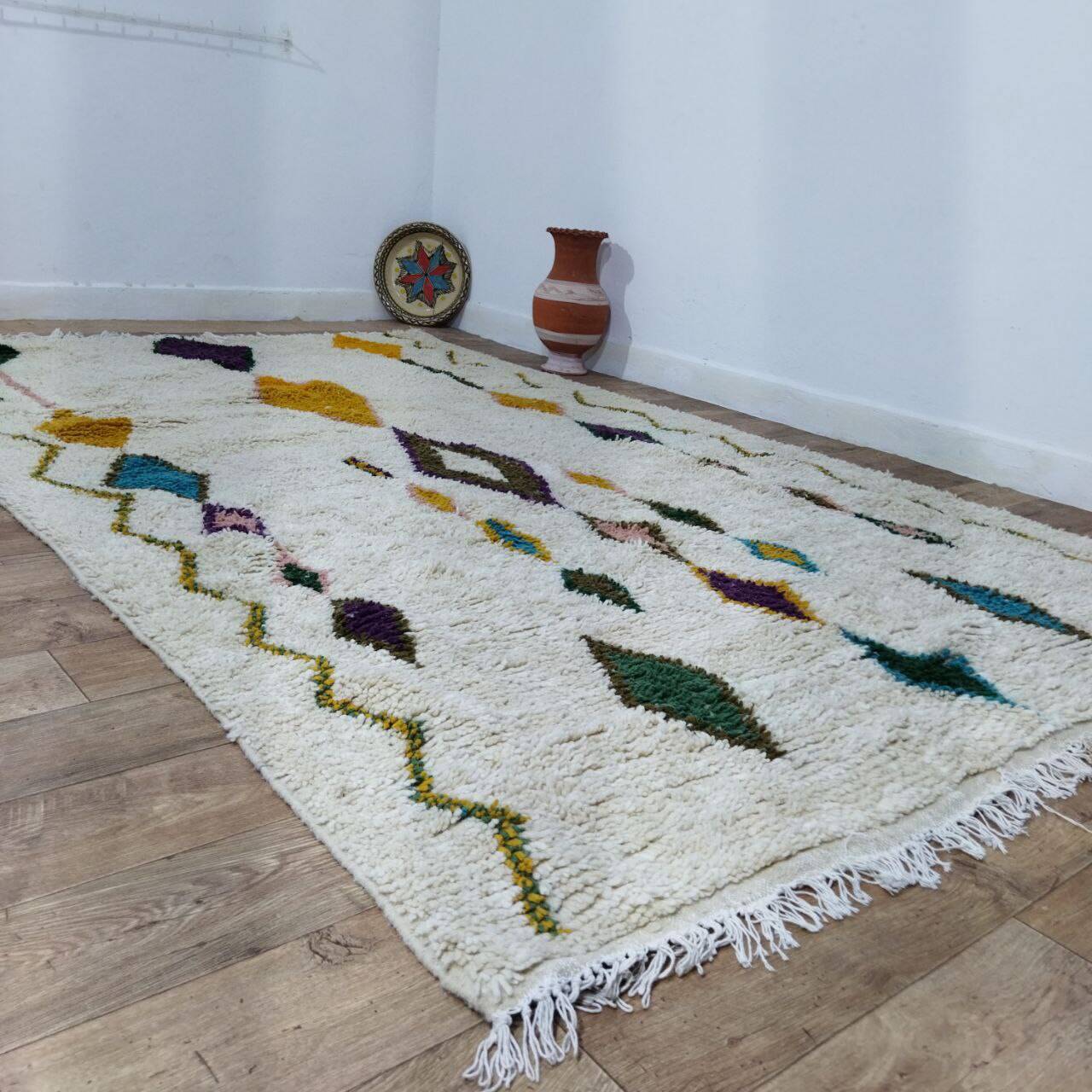 Handmade wool Berber rug 300 X 190 CM