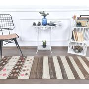 1970s vintage Turkish runner handwoven wool flatweave kilim rug 69x280
