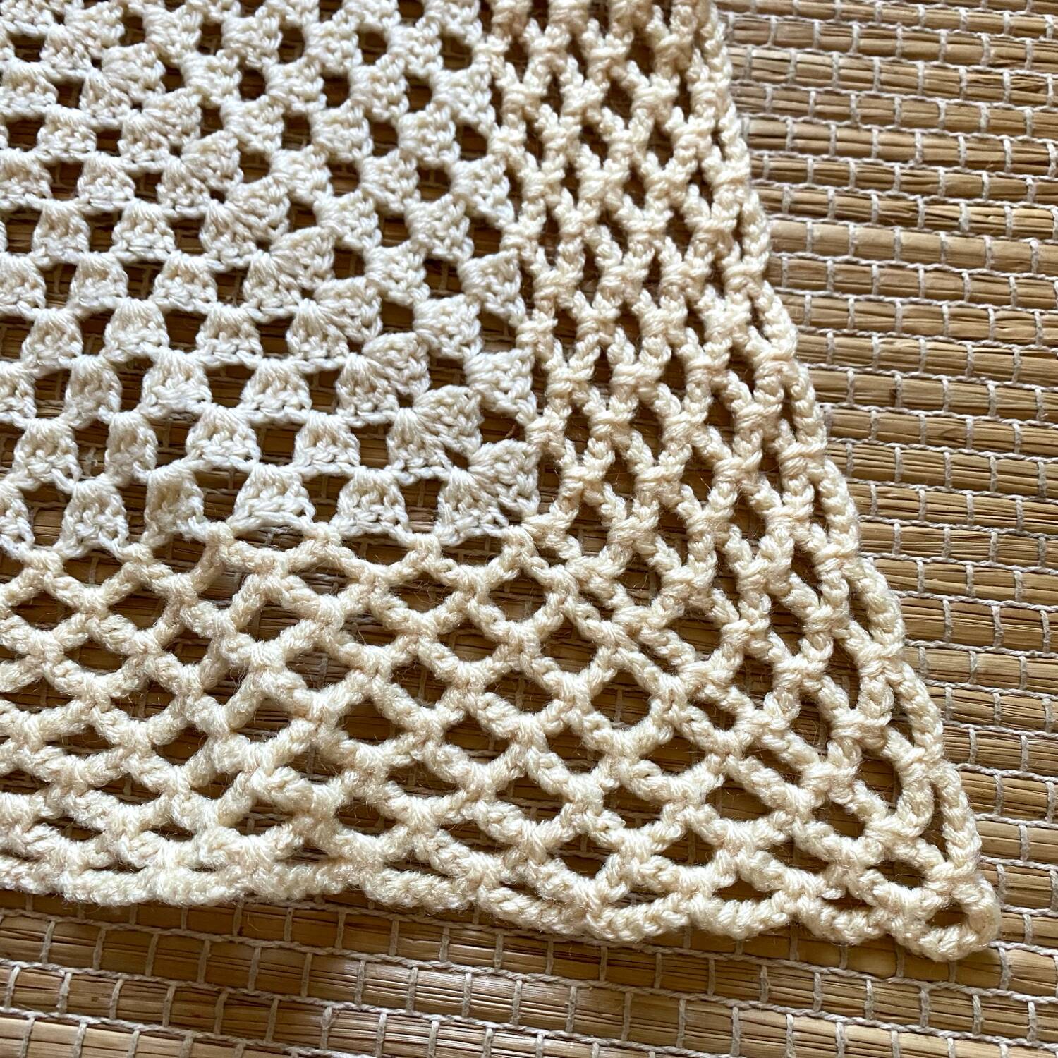 Crochet plaid blanket 125x130