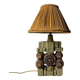 Mid century brutalist ceramic table lamp by Bernard Rooke, 1970s