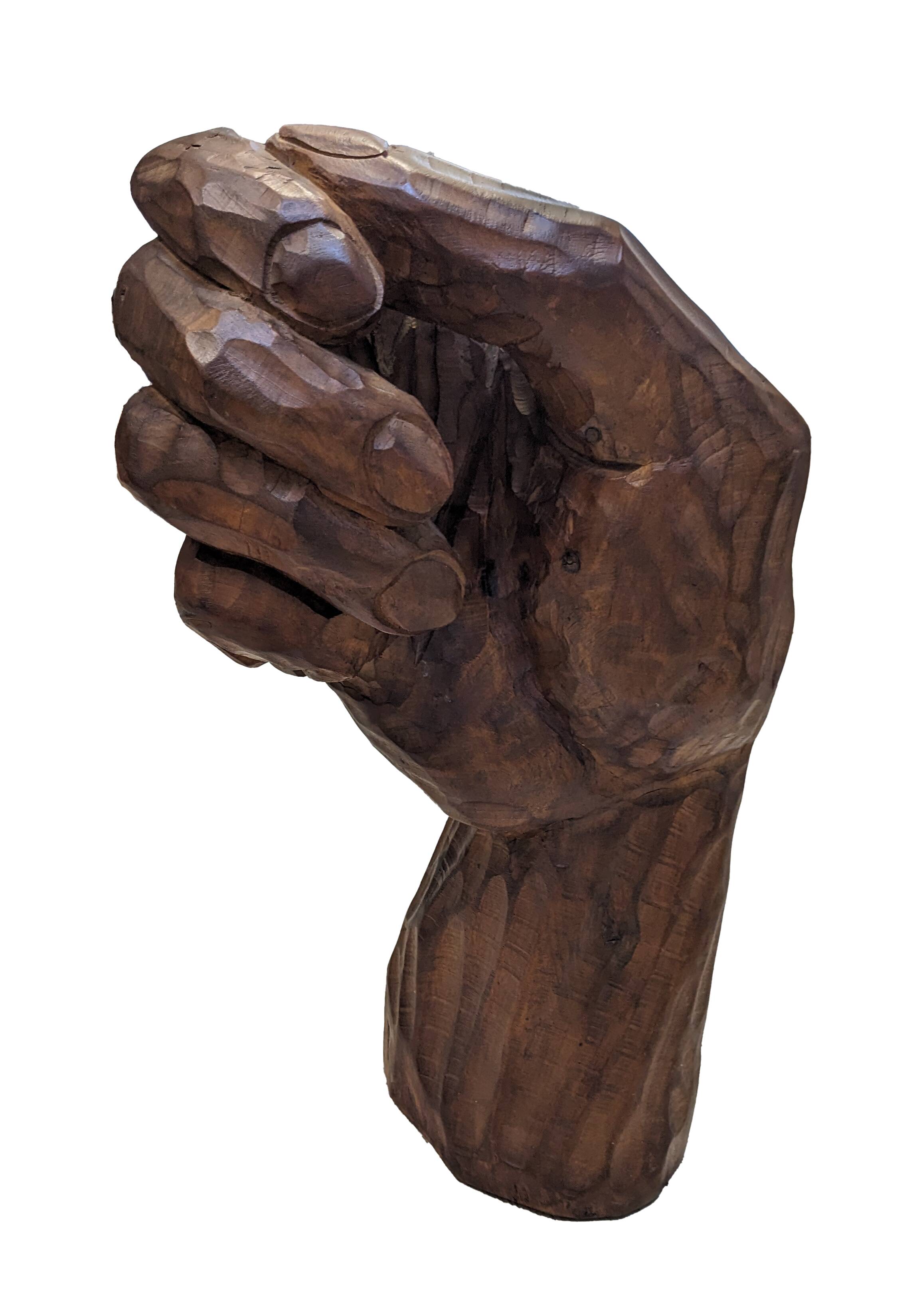 Grande main sculptée - Jean Paul Baurens - Sculpture en bois