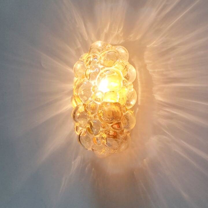 Mid Century Bubble Glass Wall Lamp By Helena Tynell For Limburg, 1960s