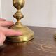 Antique Pair of Torch Chandelier Candle Holders Gilded Brass 19th Century Louis XV