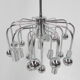 Suspension Spoutnik vintage avec 9 points lumineux et 16 globes chromés