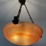 Art Deco pendant light in marbled glass