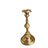 Brass and stone candlestick