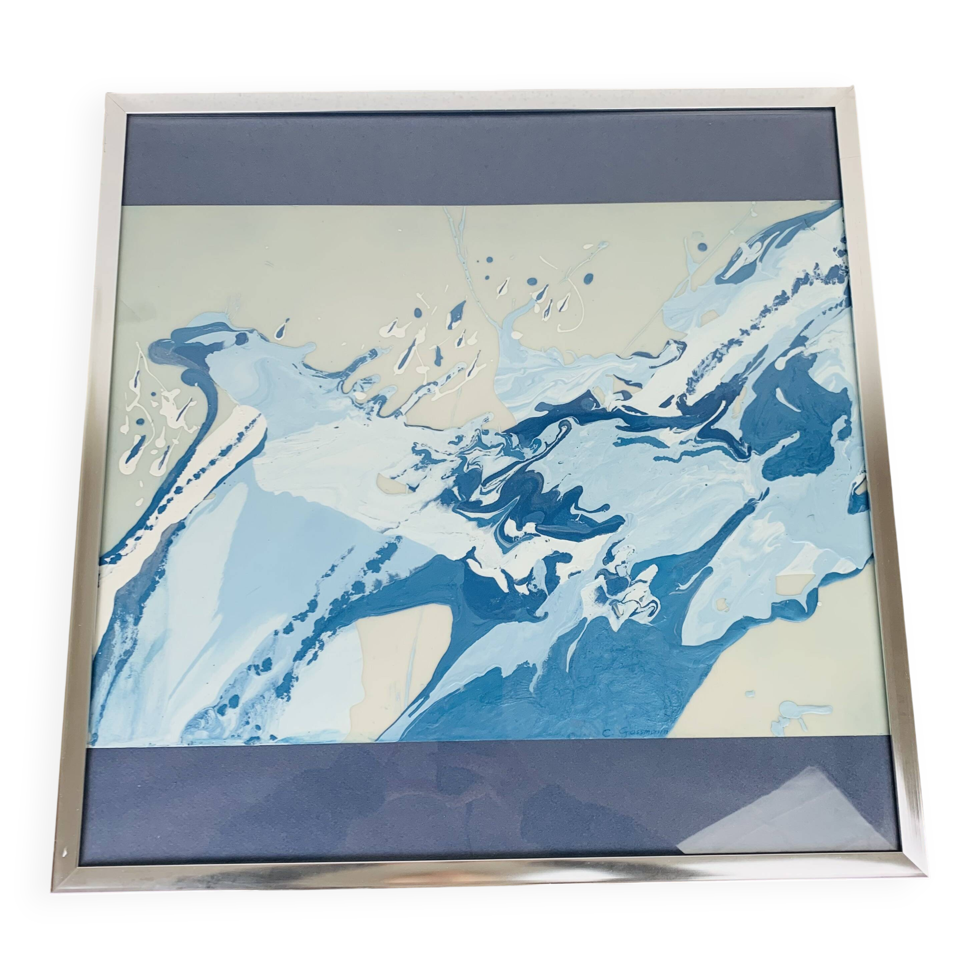 Abstract painting signed C. Gassmann, 1970s