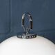 Vintage 20thc italian white & orange glass table lamp c.1970