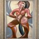 Tableau "Nue Cubiste" daté 1959 HST signé Jean Gleyse (1915-1991)