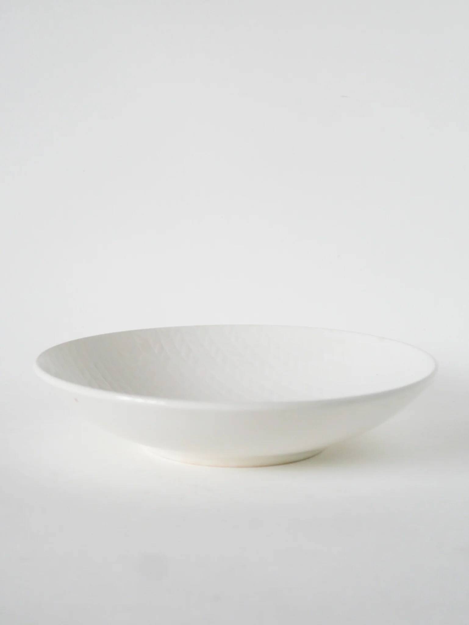 Plat rond de présentation Salins, design, blanc, 1960