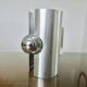 Pair of "oxar" brushed metal wall lights, space age, 1970