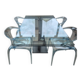 Table Axel Roche Bobois + 4 Ava chairs