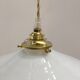 Vintage white opaline pendant light