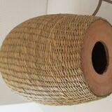 Ceramic lamp foot and vegetable fiber