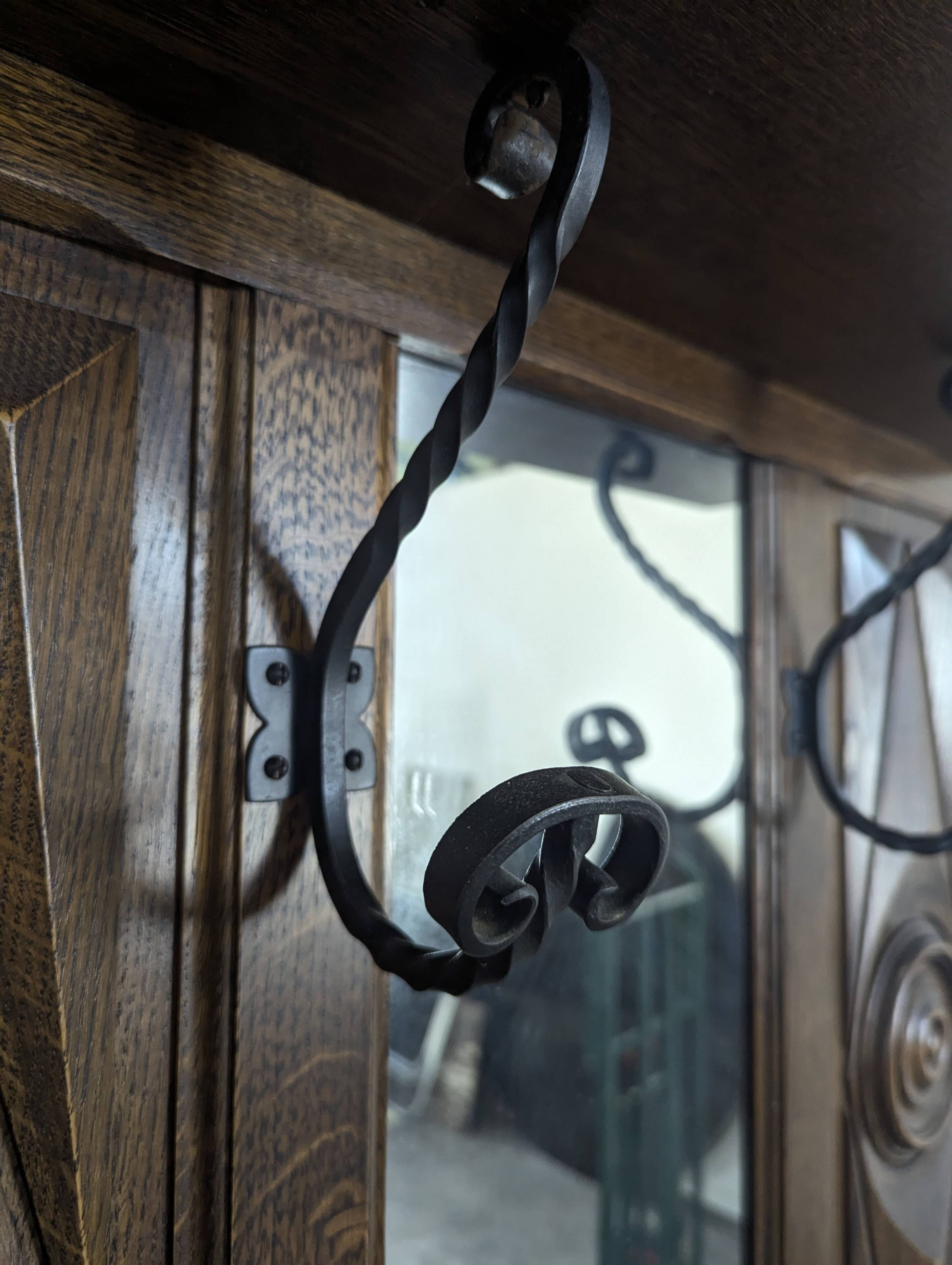 Coat rack in oak in the spirit of Dudouyt.