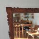 Carved wood art deco mirror 49x79cm