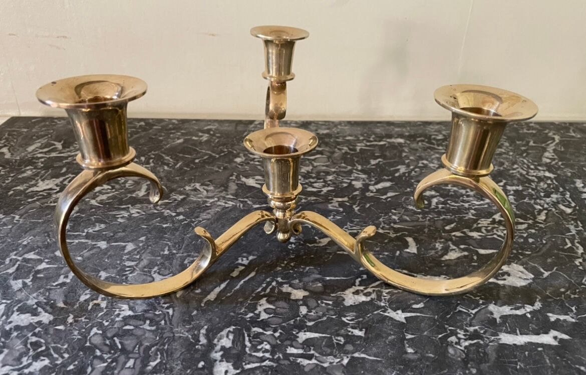 Gilded brass chandelier