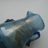 Vase with handle and spout Scavo Seguso Vetri d'Arte iridescent glass Murano 1950