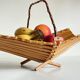 Chic folding table basket wood and bamboo vintage