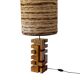 Hollywood regency wood table lamp, France 1970s