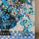 Blue flowers in celebration, oil on canvas signed Jacques Rouquier.