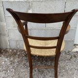 Antique straw armchair