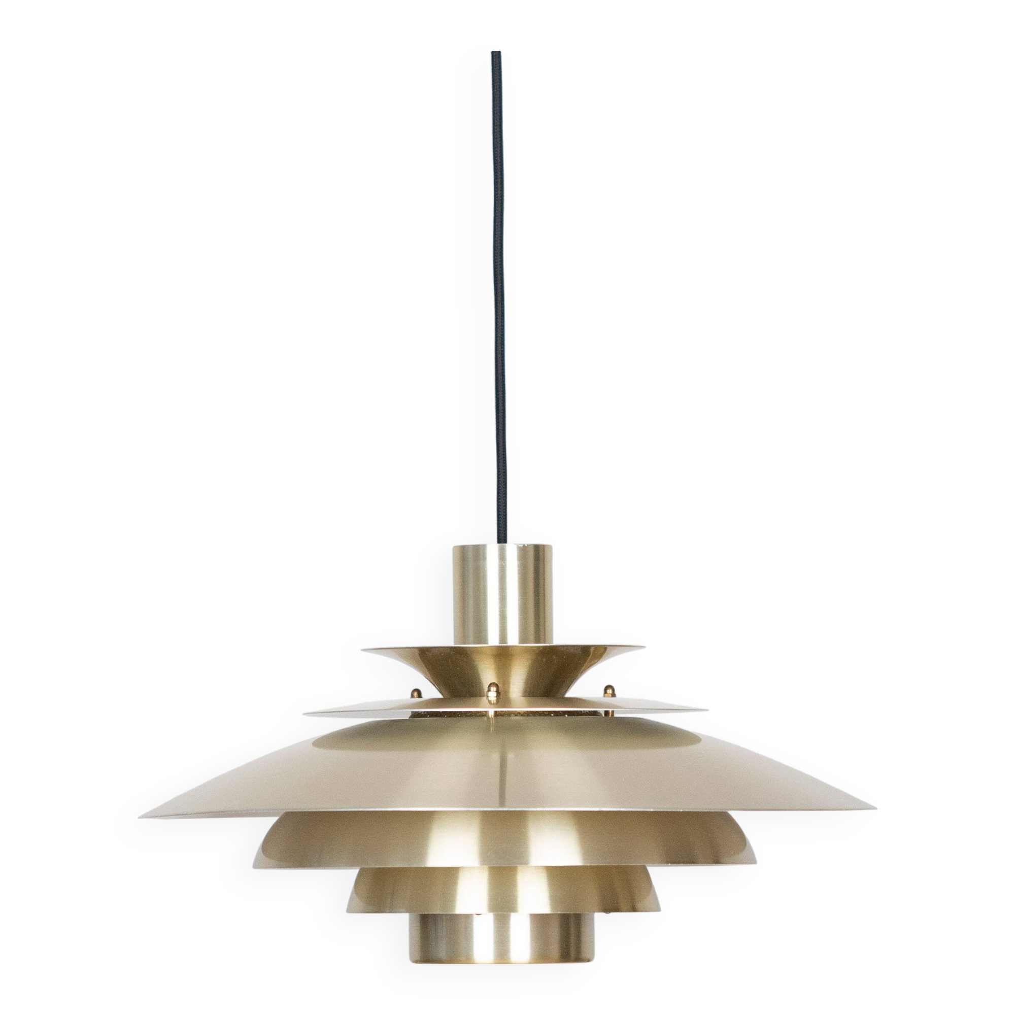 Lampe à suspension vintage danoise Verona par Kurt Wiborg, Jeka, années 1980