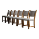 Ensemble de six chaises de salle à manger en chêne vintage danois, style Henning Kjærnulf, années 1960.