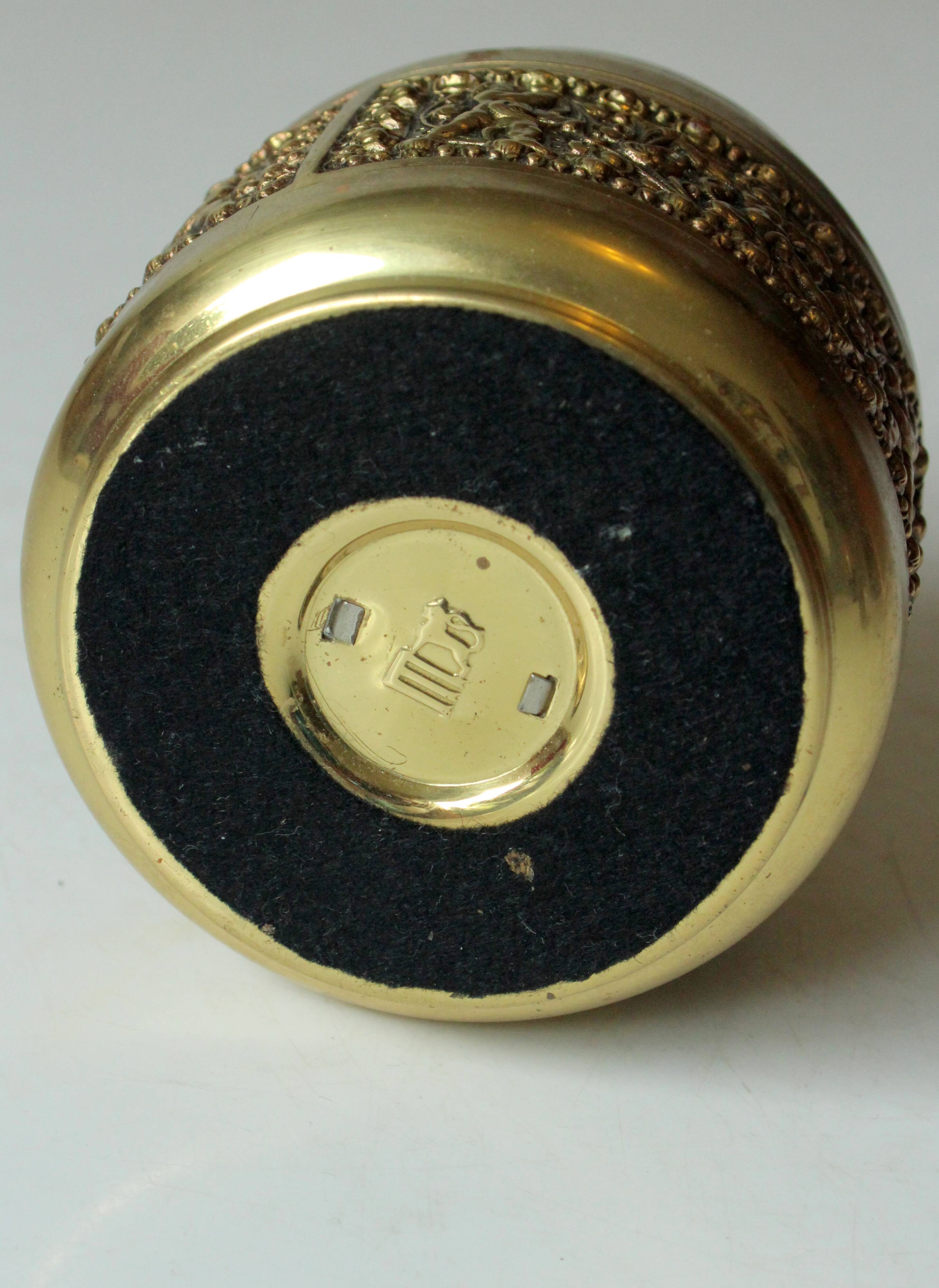 Cigarette box Erhard & Söhne, en laiton métal et plastique, vintage des années 1960