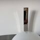 Vintage wall lamp, brushed chrome and opaline metal, France 1960s