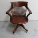 Antique oak office armchair