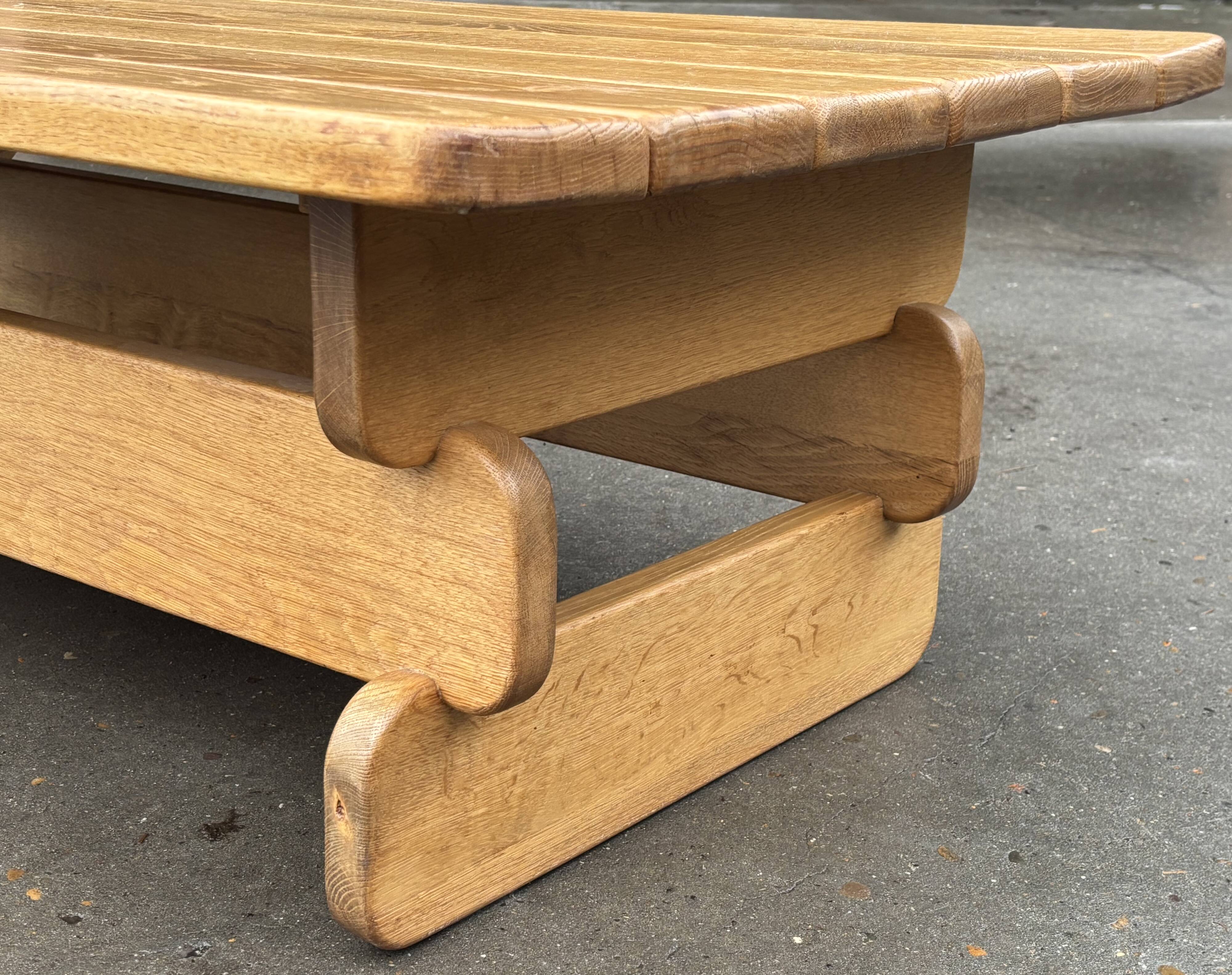 Table basse brutaliste, années 70