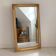 Miroir XIXème au mercure, en bois et stuc doré