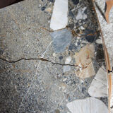 Art deco bedside table wood & marble