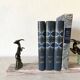 Art deco bookends in pink marble and spelters, antelopes
