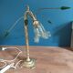 Unique original room lamp glass flower shade golden support