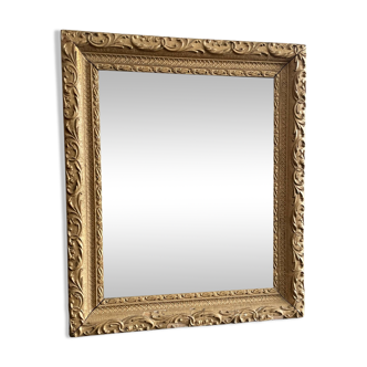 Old small baroque mirror with mercury tin