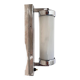 Chrome milk glass Bauhaus / Functionalist wall lamp - 1930s