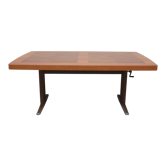 1960s coffeetable adjustable in the height with inlays