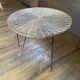 Rattan and metal coffee table