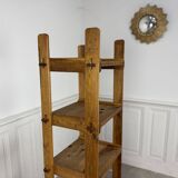 Brutalist shelf from the 1950s in beech wood.