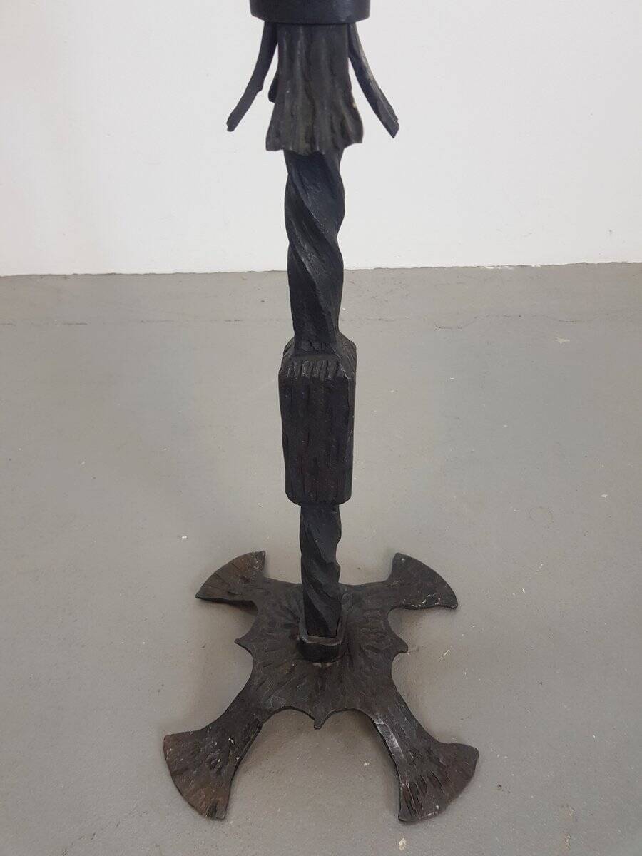 Brutalist Cast Iron Candleholder, Germany, 1960s